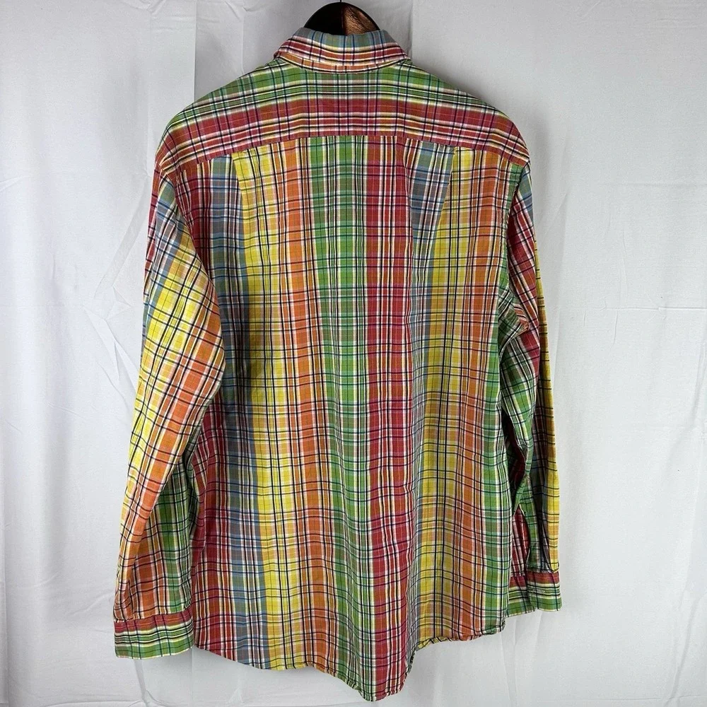 Polo Ralph Lauren Westerton Cotton Colorful Long Sleeve Men Shirt‎ Sz Large
